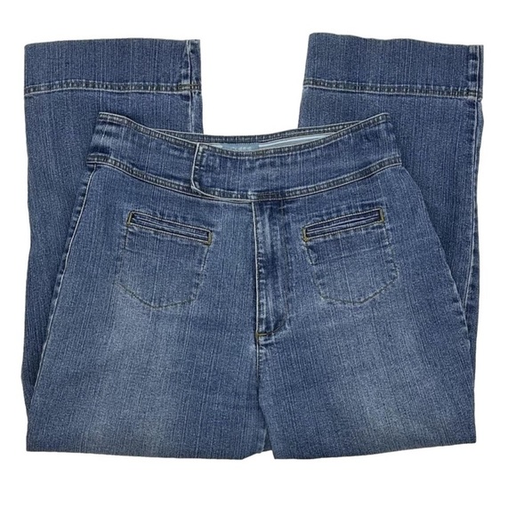 Clere Jeans Women's Size 12 Wide Leg Cropped Blue - Picture 1 of 12